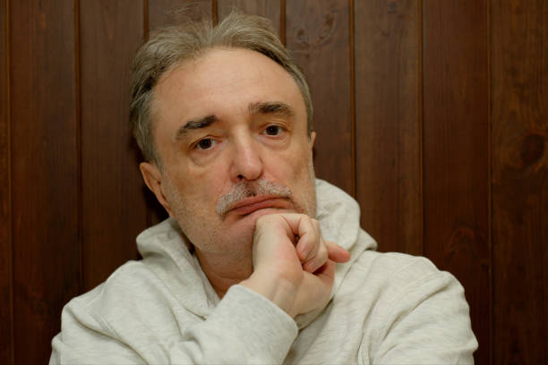 istock Portrait of an elderly unshaven man 1818488523