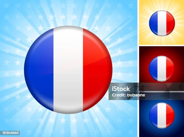 Frankreich Flagge Lizenzfreie Vektorgrafik Schaltfläche Set Stock Vektor Art und mehr Bilder von Abzeichen