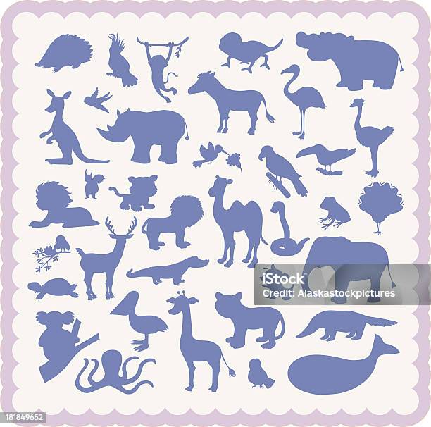 Animal Shapes Stock Illustration - Download Image Now - Peacock, Animal, Animal Themes