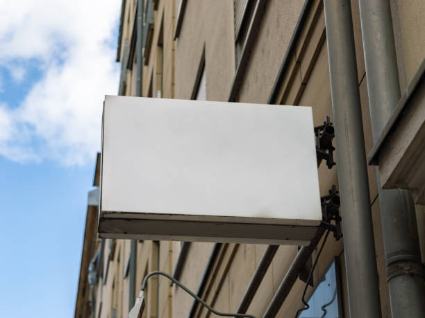 istock Empty Store Sign on a Facade of a Business 1818497169