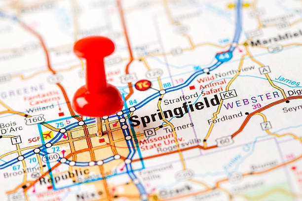 US capital cities on map series: Springfield, MO http://farm8.staticflickr.com/7189/6818724910_54c206caf8.jpg springfield missouri photos stock pictures, royalty-free photos & images