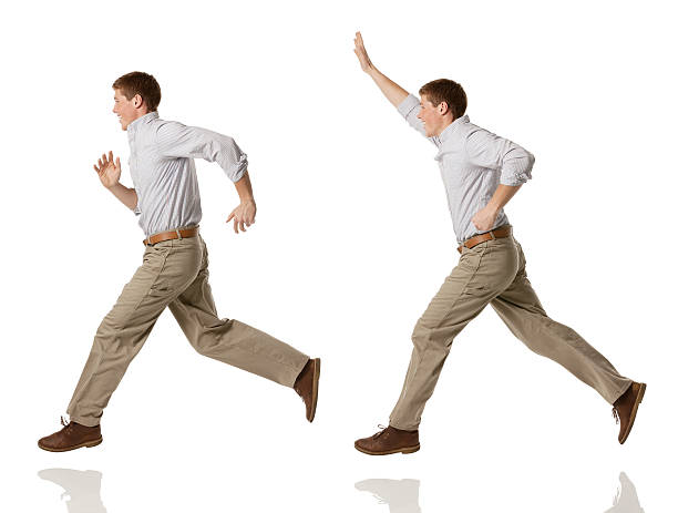 istock Multiple image of a businessman running 181850258