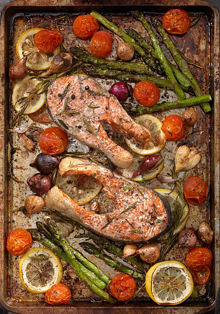 Salmon Steaks in a Roasting Pan