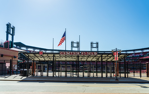 Entrance to Busch stadium in Saint Louis Ballpark Village