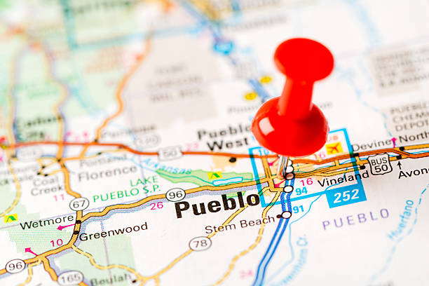 istock US capital cities on map series: Pueblo, CO 181851477