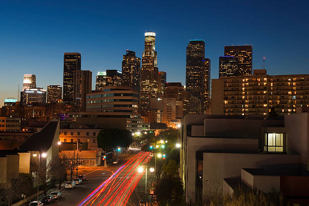 istock Los Angeles Skyline at Dusk 181851495