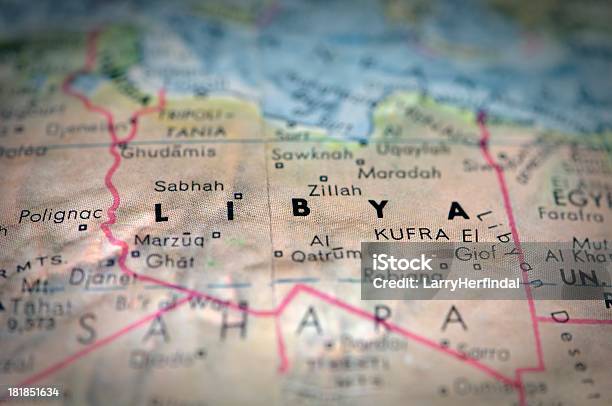 Globe Map Of Libya Stock Photo - Download Image Now - Libya, Map, Africa