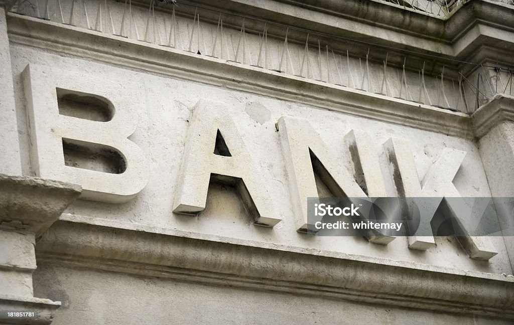 Señal de banco - Foto de stock de Actividades bancarias libre de derechos