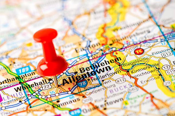istock US capital cities on map series: Alletown, PA 181852126