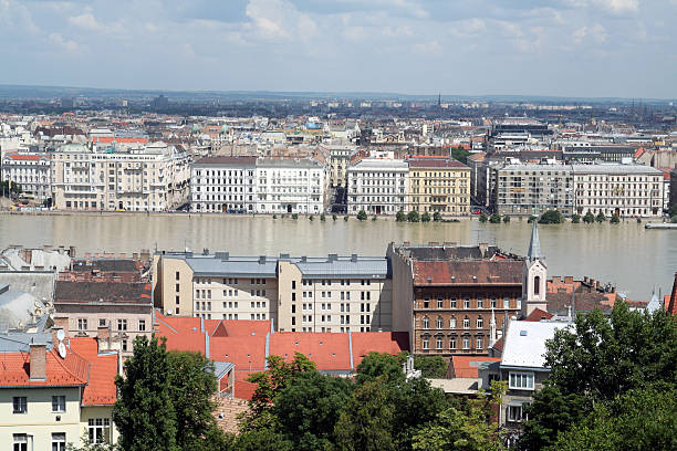 Inundation on Budapest stock photo