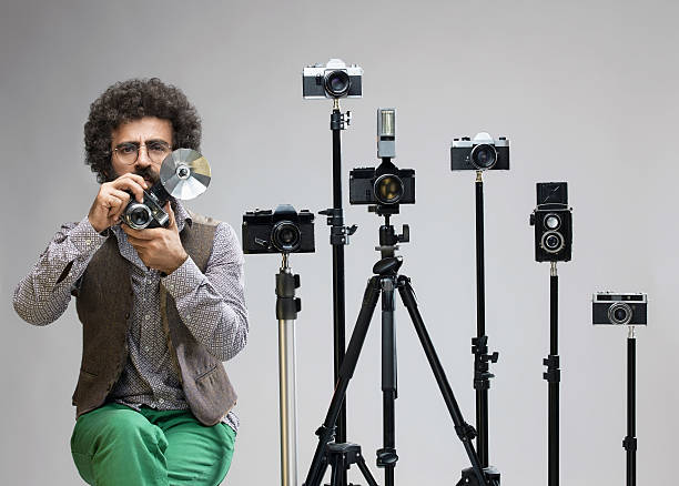 staromódní fotograf - soukromí fotky - stock snímky, obrázky a fotky