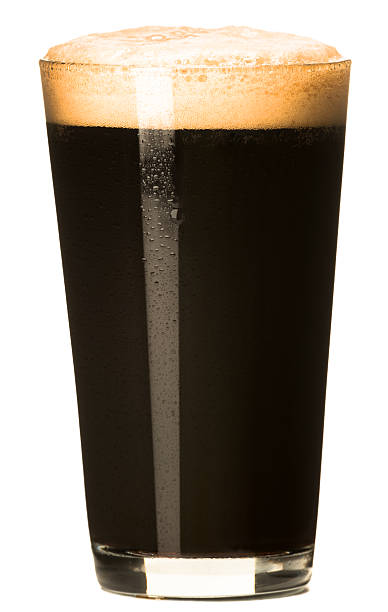 A glass of dark beer