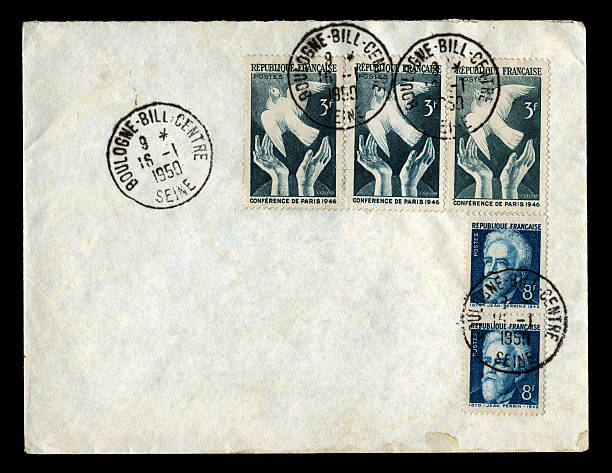 istock Old envelope from Paris, France, 1950 181853088