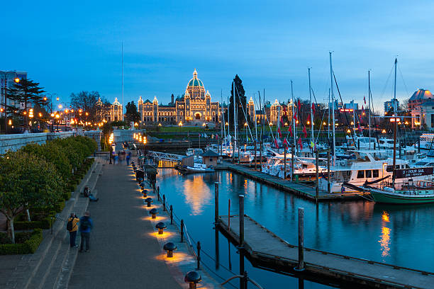 victoria, colúmbia britânica, canadá - porto de victoria - fotografias e filmes do acervo