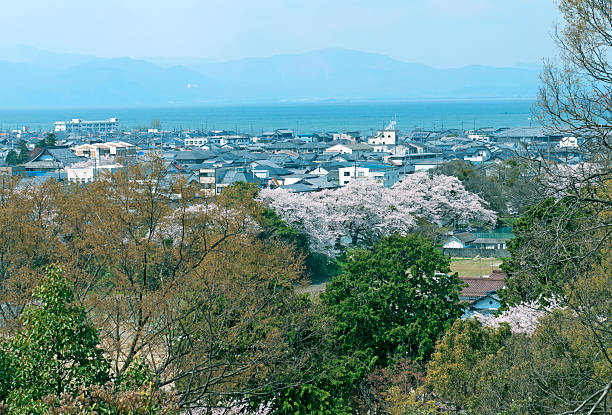 istock Ancient Lake Biwa at Hikone in Japan 181853709