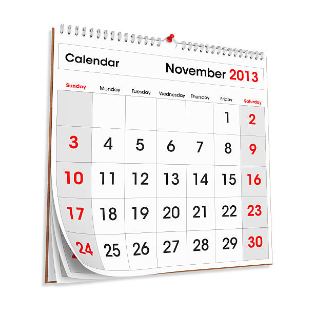 Wall Calendar November 2013 Stock Photo - Download Image Now - 2013 ...