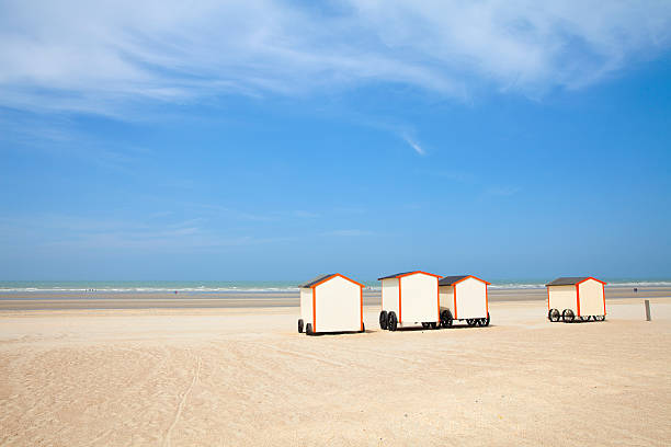 istock Beach cabins at the Belgium North Sea 181854294