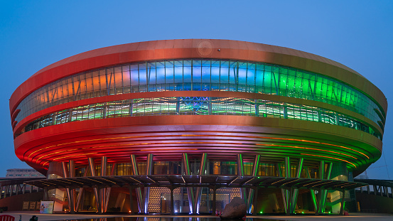 Addis Ababa, Ethiopia: United Nations Economic Commission for Africa headquarters (UNECA / ECA / CEA) - encourages economic cooperation among the nations of the African continent - Africa Hall building, includes the United Nations Conference Centre (UNCC), where the African Union's predecessor, the Organization of African Unity (OAU) was founded in 1963 - designed by the Italian architect Arturo Mezzedimi - Menelik II avenue.