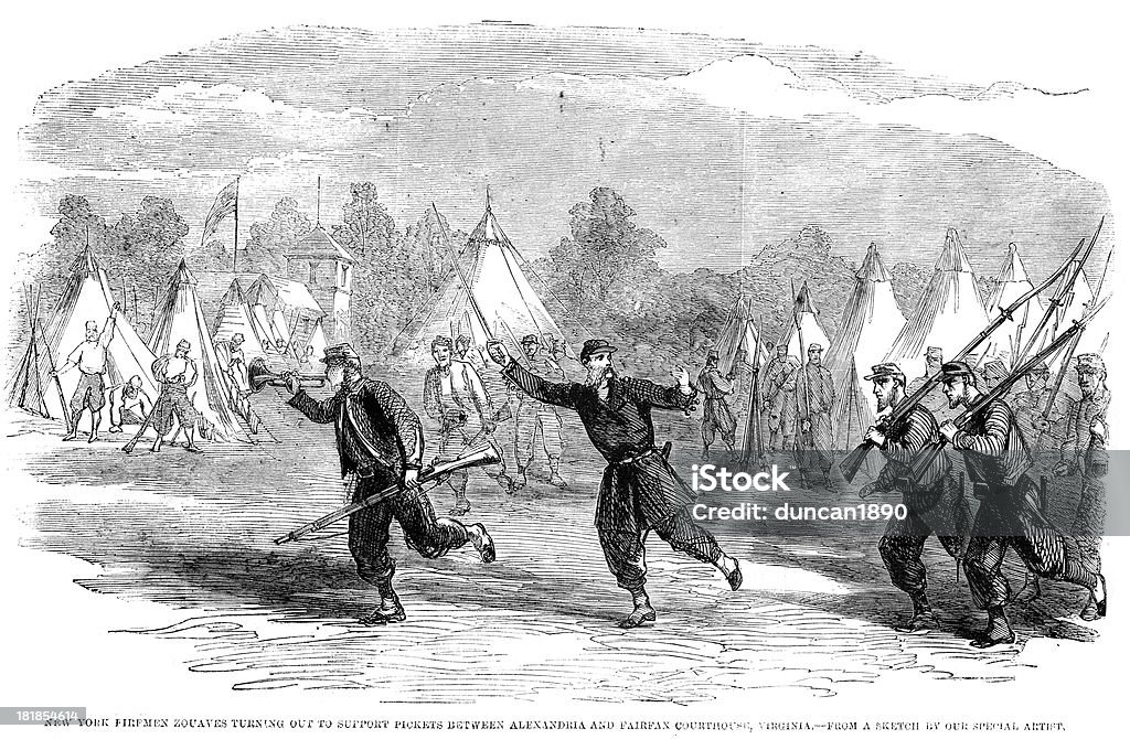 Guerra civile americana - Illustrazione stock royalty-free di 1860-1869