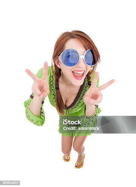 Happy Fischaugenhippie Stockfoto und mehr Bilder von 1970-1979 - 1970-1979, Kleid, Sonnenbrille