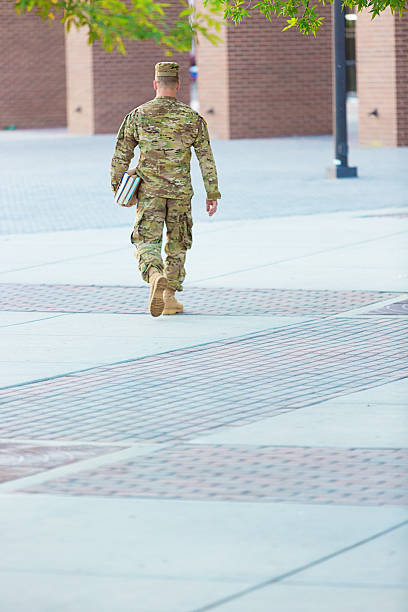 istock American Soldier with books 181854844