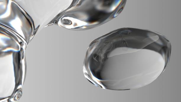 istock Colorless organic glass fresh mysterious refraction and reflection Elegant Modern 3D Rendering abstract background 1818549106