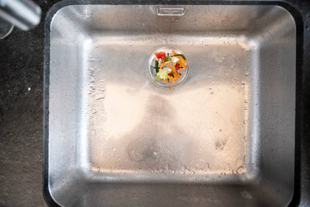 Green waste in the sink