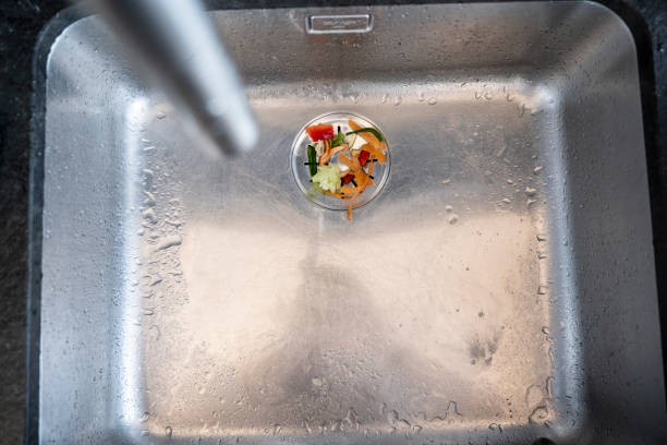 Green waste in the sink