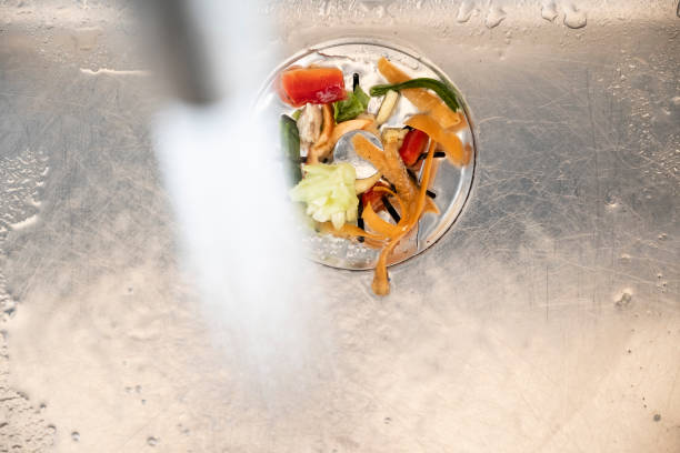 Green waste in the sink