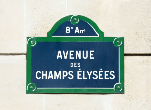 Avenue des Champs Elysees Sign.