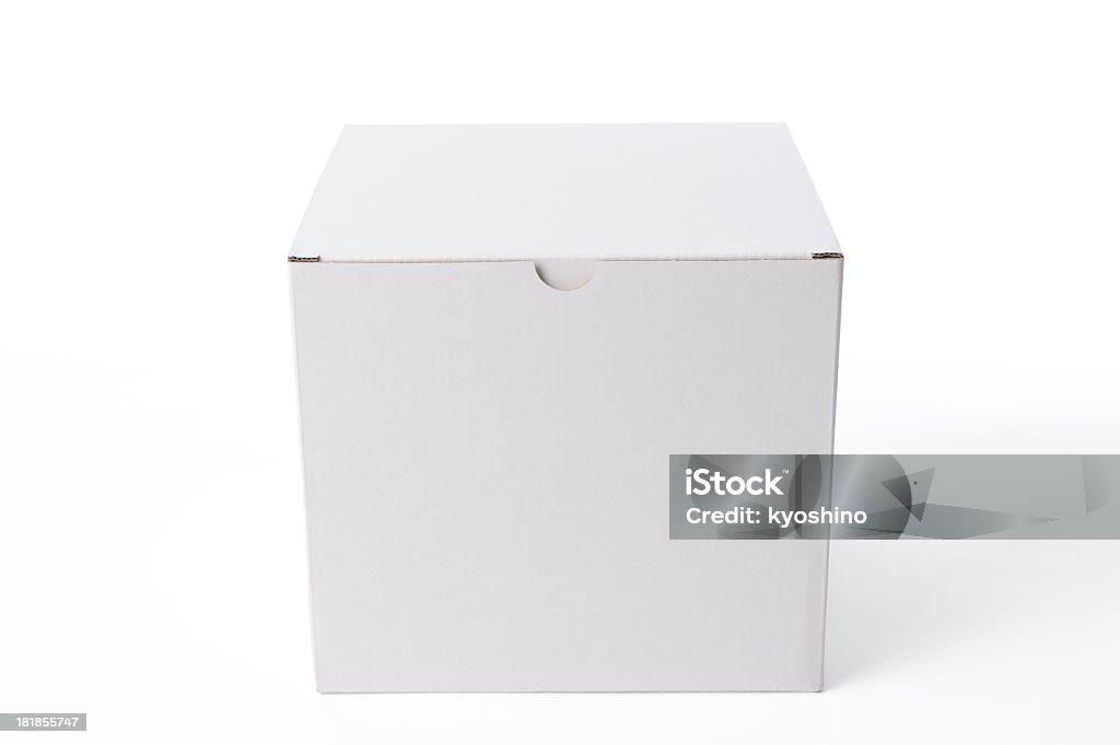 閉鎖絶縁ショットを白背景の上に空白のボックスに - からっぽのロイヤリティフリーストックフォト