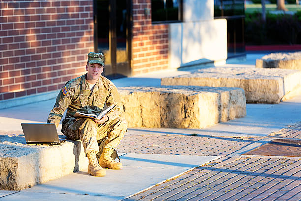 istock American Soldier at camous 181855890