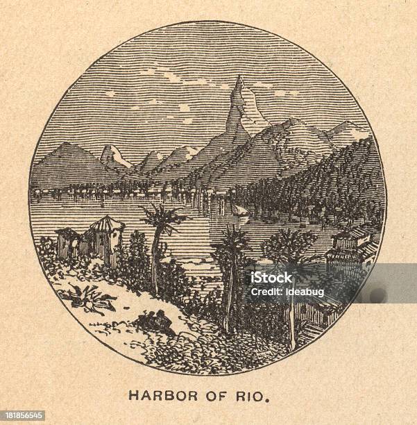 Ilustración de Old Negroblanco Ilustración Muestra Al Puerto De Rio 1800 S y más Vectores Libres de Derechos de Río de Janeiro