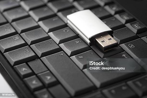 Usb Stick And Laptop Stock Photo - Download Image Now - Abstract, Backgrounds, Big Brother - Orwellian Concept