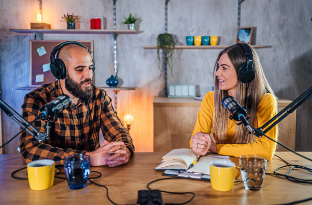 istock Woman interviewing a guest 1818566225