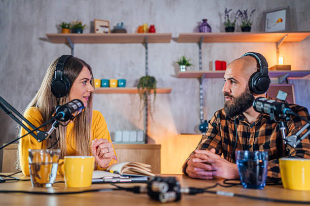 istock Woman interviewing a guest 1818566763