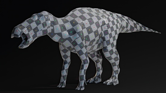 Shantungosaurus render of background. 3d rendering