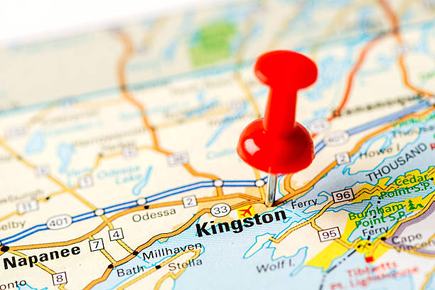 istock US capital cities on map series: Kingston, Ontario 181856996