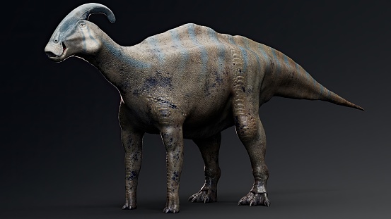 Parasaurolophus render of background. 3d rendering