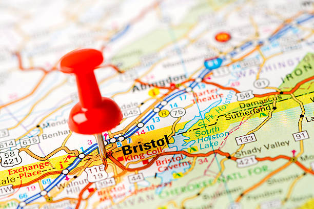 istock US capital cities on map series: Bristol, TN 181857513