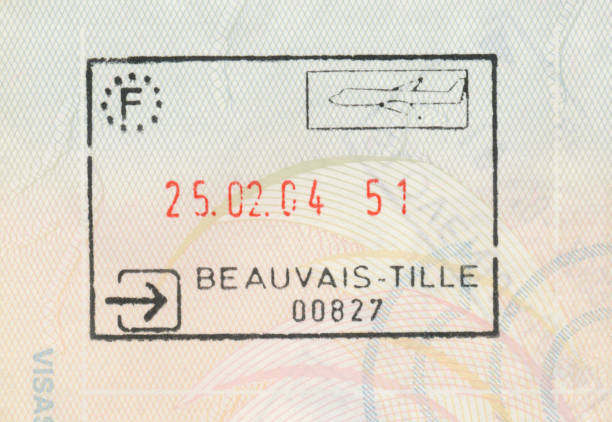 istock Passport Page with Immigration Stamp 181857987