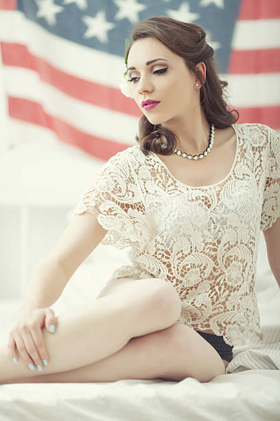 istock Female Holding An American Flag 181858074