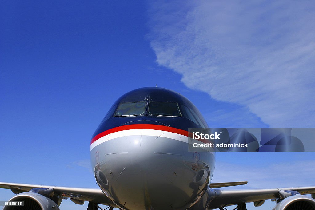 Avião Comercial - Royalty-free Asa de aeronave Foto de stock
