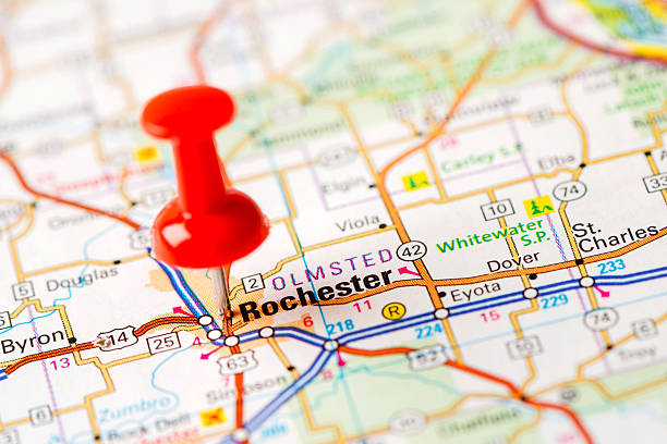 istock US capital cities on map series: Rochester, MN 181858176