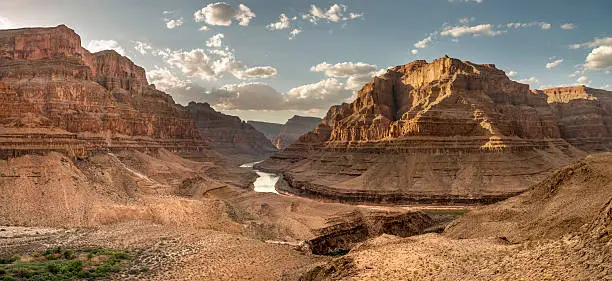 "Grand Canyon at the West Rim in the afternoon just before the sunset.Location: West Rim, Grand Canyon National Park, Arizona, USA."