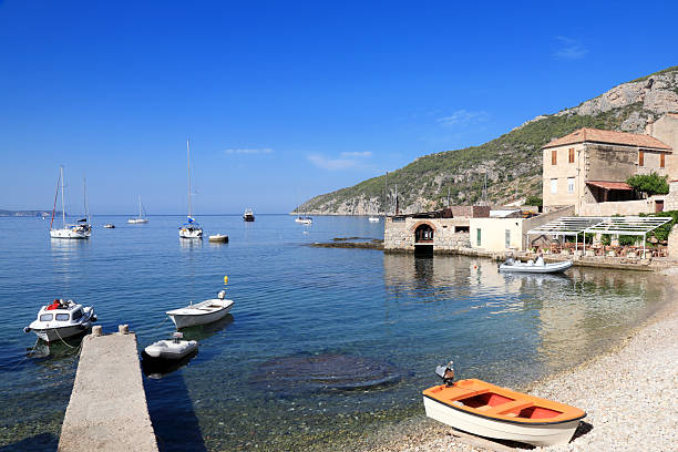 istock Komiza City harbor 181858548