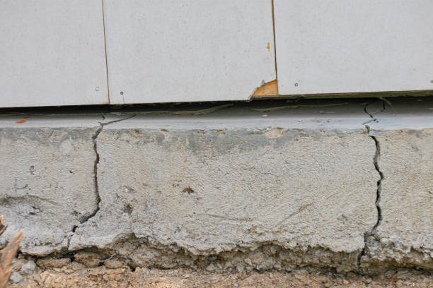 a house foundation that cracks due to unstable soil conditions