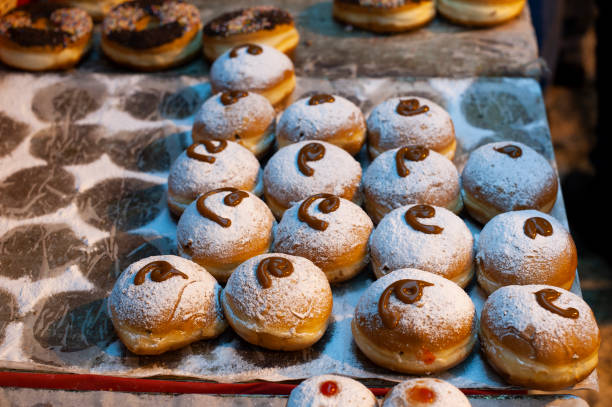 istock Decorative Israeli Hanukkah donuts 1818587293