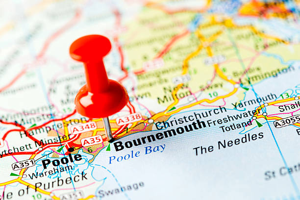 istock Europe cities on map series: Bournemouth 181859000