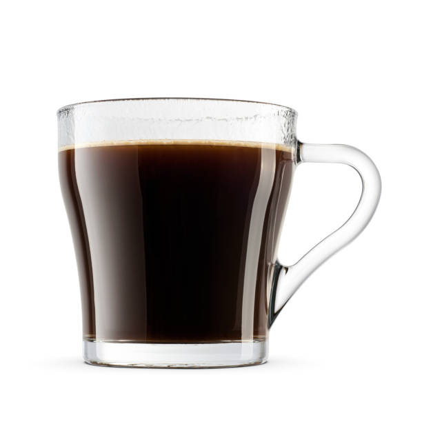 istock Coffee americano in a transparent glass cup isolated on white. 1818591536